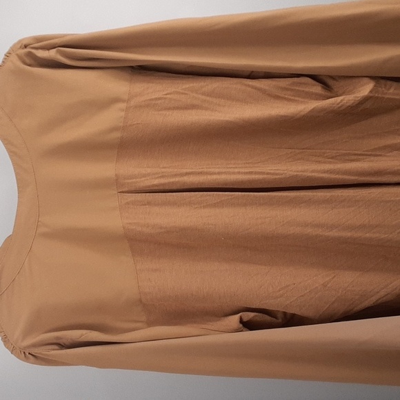 Time And Tru Camel Tan Women's Long Sleeve Utility Shirt - Picture 8 of 9